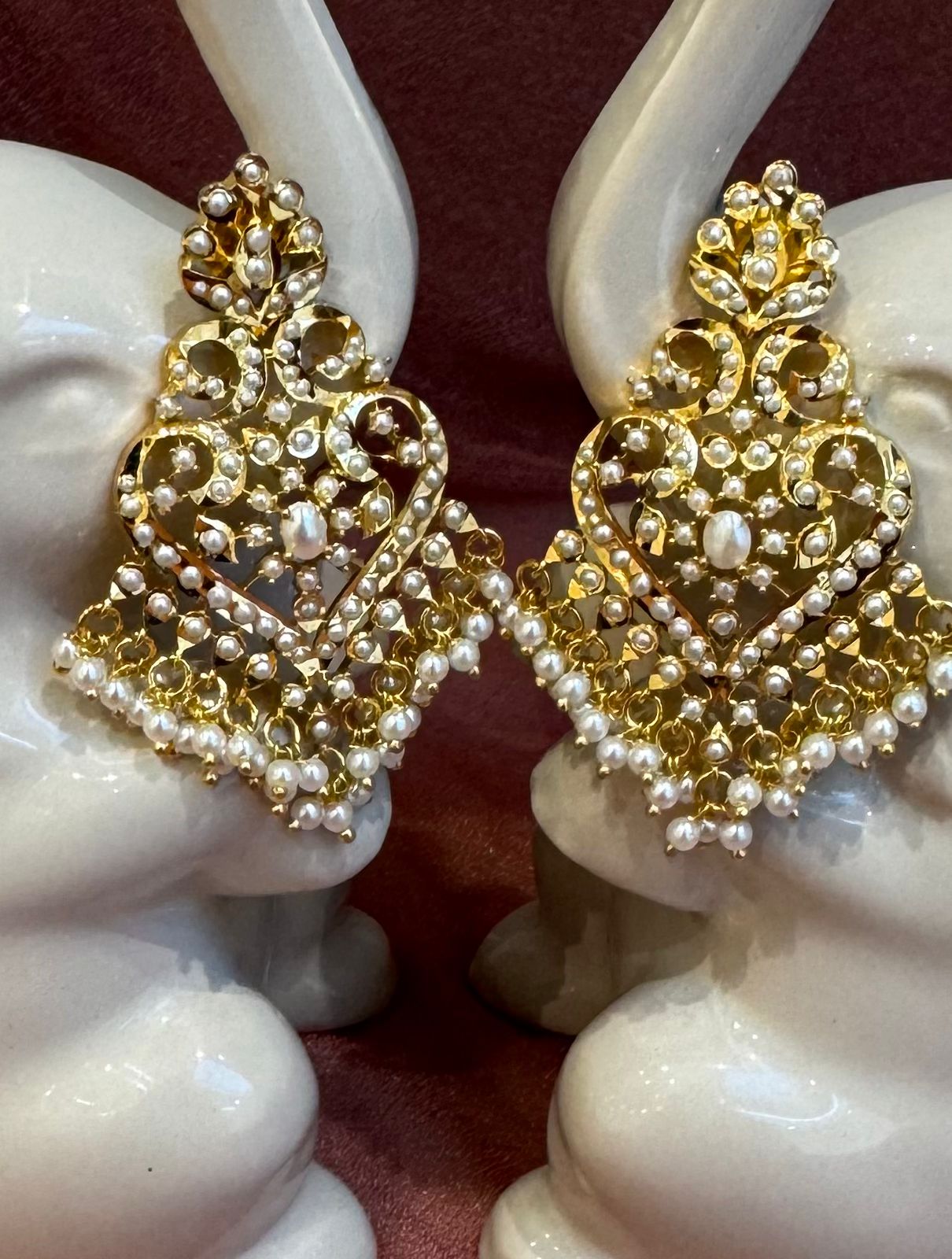 Elegant Gold-Plated Pearl Drop Earrings